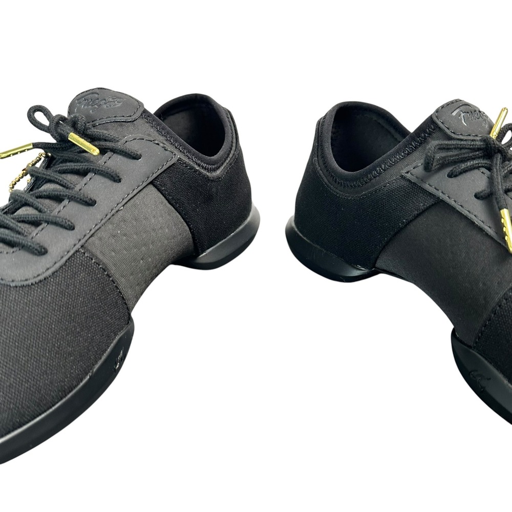 Fuego Black Low Top Dance Sneakers Split Sole Pivot Shoes Womens 8 Mens 6.5 - Picture 7 of 10